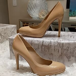 New LK Bennett Shilo Patent Nude Patent Heels Size 8
